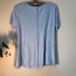 Anthropology button back short sleeve shirt